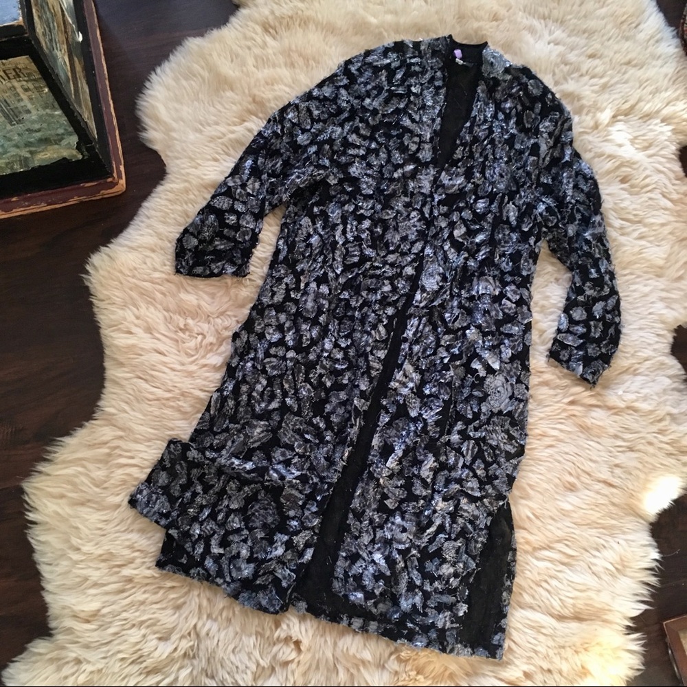 SOLD ON ETSY 💔 Bohemian duster sheer lurex - Picture 1 of 8